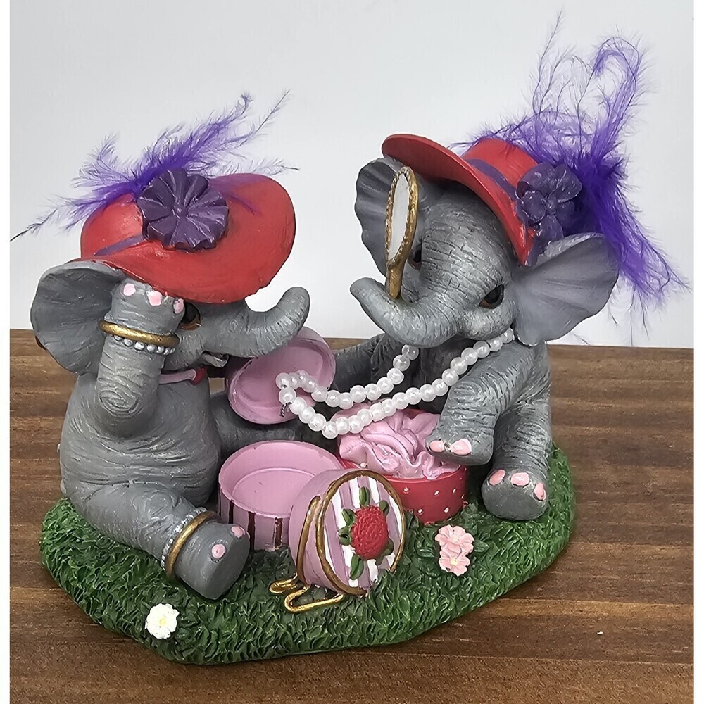 Hamilton You Reflect True Friendship Elephants Red Hat Society Figurine #0042A